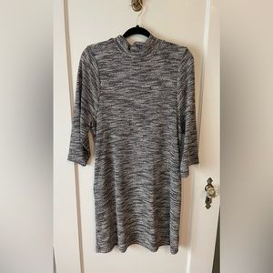 Lightweight mock neck sweater dress